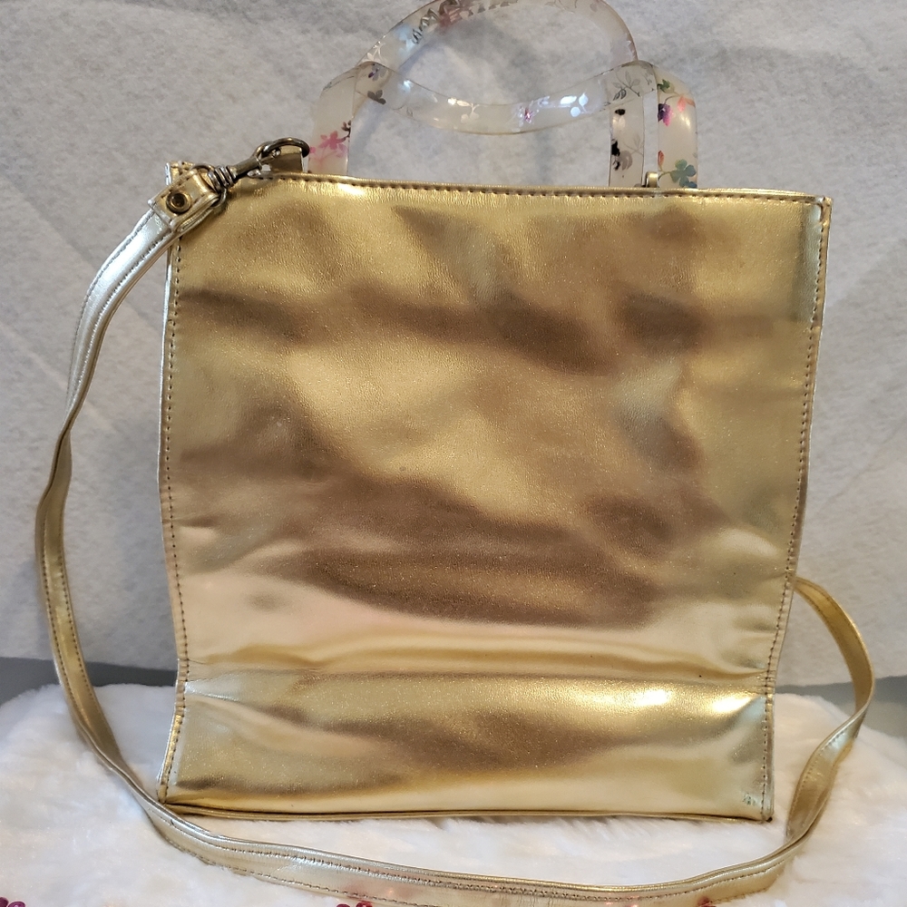 Gold tote bag